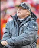  ?? Ed Zurga The Associated Press file ?? Raiders coach Jon Gruden and general manager Mike Mayock have put together a mix of youth and veterans for a team that should come together.