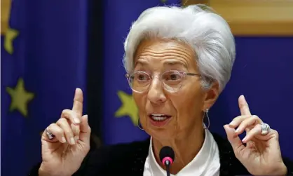  ?? Photograph: François Lenoir/Reuters ?? Christine Lagarde, the European Central Bank president, urged EU leaders to raise spending and ensure that bank lending continued.