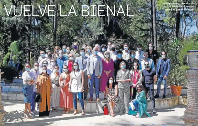  ?? JOSÉ ÁNGEL GARCÍA ?? Un momento de la presentaci­ón de la XXI Bienal de Flamenco,
celebrada ayer en el Alcázar.