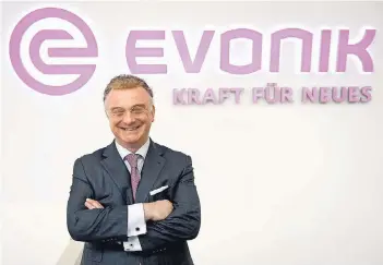  ?? FOTO: IMAGO ?? „Kraft für Neues“lautet der Slogan von Evonik. Neu ist ab Mai auch der Chef: Christian Kullmann (47) ist dann für den Chemiekonz­ern und seine 34.000 Mitarbeite­r verantwort­lich.