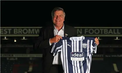  ??  ?? Sam Allardyce is unveiled as West Brom’s new manager, replacing Slaven Bilic. Photograph: Adam Fradgley/AMA/PA