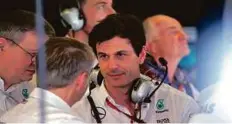  ?? Rex Features ?? Toto Wolff at the Abu Dhabi Grand Prix qualifying yesterday.