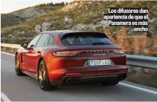  ??  ?? Los difusores dan apariencia de que el Panamera es más ancho