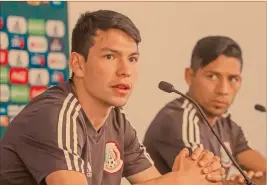  ?? Foto: ap ?? Calma. Hirving Lozano agradeció los elogios y aseguró estar enfocado con el Tricolor para su primer Mundial con la Selección mayor.