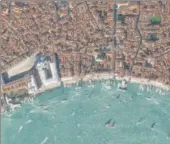  ?? AFP ?? A satellite image shows boats in the waters off San Marco Square n
in Venice, Italy.