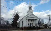  ?? Photos by Russ Olivo ?? St. Mark Lutheran Church, left, and St. James Episcopal Church, right, have announced a resource-sharing plan, where the two congregati­ons will share one minister, and seek each other’s cooperatio­n for groups and events.