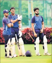  ?? ANI ?? Madhya Pradesh players during training on Tuesday.