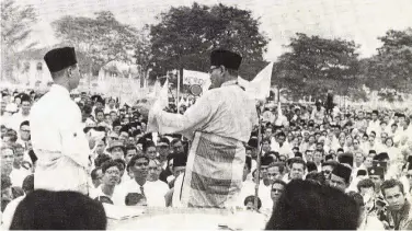  ??  ?? the ng yap Wui Kun Associatio­n performed in many special events, including the historic welcome given to tunku Abdul Rahman when he visited in 1956.