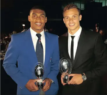  ?? Picture: TWITTER ?? THE FIRST OF MANY TROPHIES FOR DAMIAN WILLEMSE AND CURWIN BOSCH?