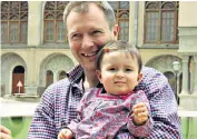  ??  ?? Richard Ratcliffe with his daughter who, it is feared, has ‘lost the ability to speak English’ during her stay in Iran. Her mother, above, has been receiving medical treatment after lumps were found on her breasts