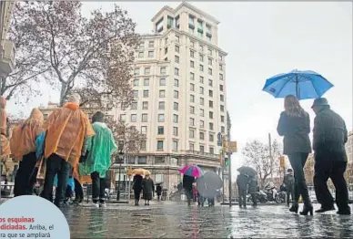  ??  ?? Arriba, el Zara que se ampliará hasta la calle Casp. Abajo, el edificio Vitalicio, donde estará H&M Dos esquinas codiciadas.