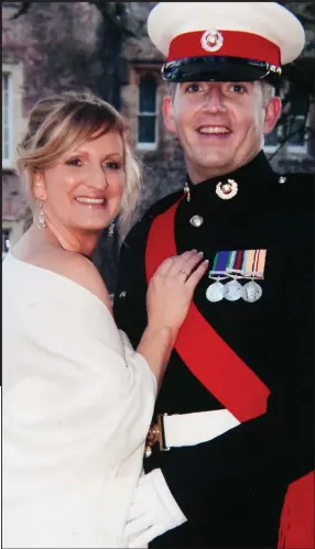  ??  ?? Show of solidarity: Sergeant Alexander Blackman with his wife Claire