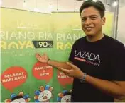  ??  ?? Lazada Malaysia chief executive officer Hans-Peter Ressel says the firm’s Riang Ria Raya campaign offers discounts of up to 90 per cent.