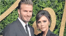  ??  ?? David and Victoria Beckham are clearly very loving parents.