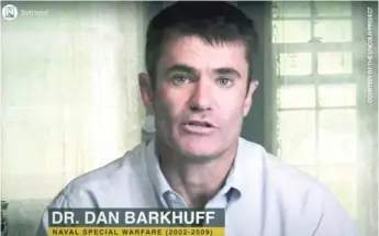  ??  ?? “Mr. Trump: You’re either a coward who can’t stand up to an ex-KGB goon, or you’re complicit,” ex-Navy SEAL Dan Barkhuff asks in “Betrayed,” one of the Lincoln Project’s hard-hitting commercial­s. “Which is it?”