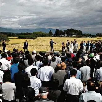  ?? Toru Hanai/Reuters ?? O premiê do Japão, Shinzo Abe, faz comício em Fukushima, no primeiro dia de campanha