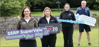  ??  ?? Corran support New Way 5K: Theresa Kilgannon (SSRP), Sheila Hargadon, Shauna Anderson and Aidan Tighe (Corran AC) at the launch of the SSRP SuperValu Women’s 5K New Way launch in Ballymote.