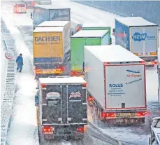  ??  ?? „Egons Werk“: chaotische Szenen auf den Autobahnen, verschneit­e Flughäfen, umgestürzt­e Bäume, Ausgrabung­sarbeiten.