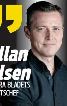  ??  ?? EKSTRA BLADETS SPORTSCHEF Allan Olsen