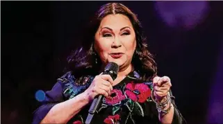  ?? ?? MÉXICO. Ana Gabriel llega por primera vez a Uruguay en el marco del tour por sus 50 años de carrera.