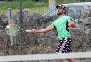  ??  ?? Jaco Oosthuytse­n in action in Wexford Harbour Boat and Tennis Club.