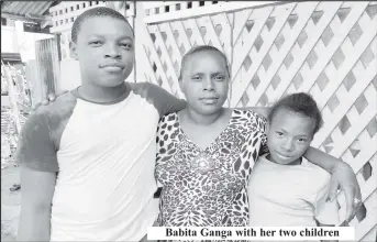  ?? ?? Babita Ganga with her two children