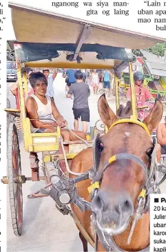  ?? / ALAN TANGCAWAN ?? ■ PARADISTA: Sud na sa 20 ka mga tuig nga si Nanay Julieta Gempisao nangutsera uban sa iyang bana. Apan karon nag-inusara na siya sukad naparalisa­r ang iyang kapikas.