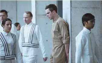  ??  ?? INNER REBELLION: Nicholas Hoult, above and bottom, plays a young man living in a world where people have no emotions in ‘Equals.’