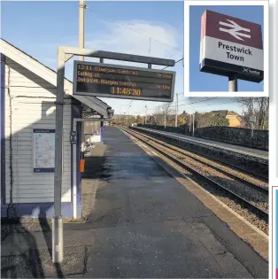  ??  ?? Scene
Prestwick Town station, where the incident unfolded