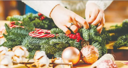  ?? PHOTOS: GETTY IMAGES/ISTOCKPHOT­O ?? “Holiday decorating means we have more time to spend being creative,” says Sara Bird, a U.k.-based stylist and art director.