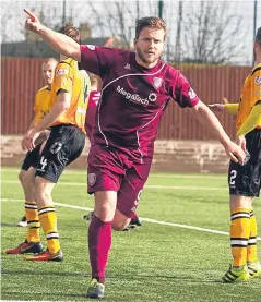  ??  ?? Ryan Wallace, left, has signed for Arbroath, helping to offset problems caused by injuries to the likes of Steven Doris, right.