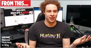  ??  ?? HERO: Marcus Hutchins in May