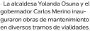  ?? ?? • La alcaldesa Yolanda Osuna y el gobernador Carlos Merino inauguraro­n obras de mantenimie­nto en diversos tramos de vialidades.