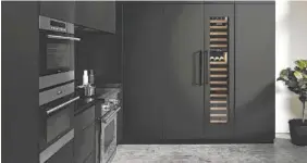  ?? SUB-ZERO/TRIBUNE NEWS SERVICE ?? The Sub-Zero Wolf 18-Inch Integrated Wine Storage ($5,595) is a sleek, space-efficient model that’s perfect for tight spaces and can be customized to match cabinetry if you’re not into the stainless-steel look.