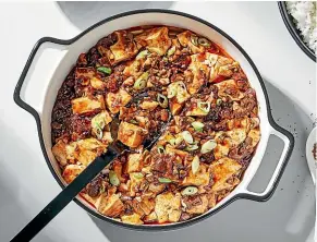  ?? WASHINGTON POST ?? This vegetarian mapo tofu is delicious and easy to put together.