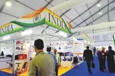  ?? Abdul Rahman/Gulf News ?? A view of the Indian pavilion at Adipec yesterday. The event runs till tomorrow.