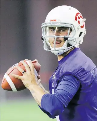  ?? JOHN MAHONEY ?? Jeremiah Masoli’s strong performanc­e in Hamilton made Johnny Manziel, above, expendable. If and when he gets a chance to start, Manziel will become the 14th starting quarterbac­k for the Als since 2013.