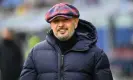  ?? LiveMedia/Shuttersto­ck ?? Mihajlovic in March during his tenure with Bologna. Photograph: Gianluca Ricci/