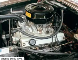  ??  ?? 230bhp 318cu in V8.