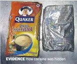  ??  ?? EVIDENCE How cocaine was hidden