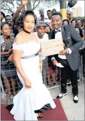  ?? PICTURE: DOCTOR NGCOBO/ANA ?? Musician Sfiso Ncwane and his wife Ayanda at the Crown Gospel Awards last year. Ncwane, who died suddenly last year, has been posthumous­ly nominated in the categories of artist and song of the decade this year.