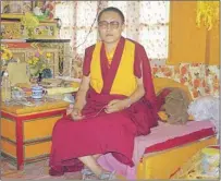  ?? AP FILE PHOTO ?? This photo taken June 1999 and released by Tsering Woeser on July 13, 2015, shows Tibetan lama Tenzin Delek Rinpoche in his home in Nyagqu County in southweste­rn China's Sichuan province.