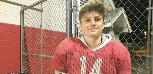  ?? KEITH GROLLER/THE MORNING CALL ?? Parkland junior defensive back Nolan Coen has been a spark plug for the Trojans in their run to the PIAA 6A quarterfin­als. He is son of the late Andy Coen, the longtime Lehigh football coach who died at age 57 in April after a battle with Alzheimer’s.