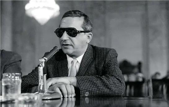  ?? LA RAZÓN ?? Una imagen de Sam Giancana. jefe de la mafia de Chicago y buscado en Barcelona en 1969