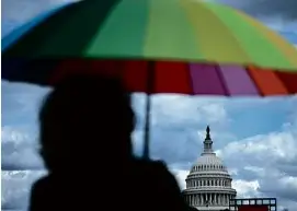  ?? Brendan smialowski/afp Via GETTY images ?? A participan­t at a Trans Day of Visibility rally in Washington in March.