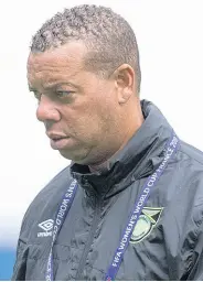  ??  ?? Hubert Busby Jr, head coach of Jamaica’s national under-17 women’s football team.