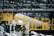  ?? PROVIDED TO CHINA DAILY ?? SACI’s production line for Airbus A220 tail cone in Shenyang, Liaoning province.