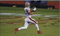  ?? NHAT V. MEYER — BAY AREA NEWS GROUP FILE ?? The San Francisco 49ers’ George Kittle (85) scores a touchdown against the Los Angeles Rams in the second quarter at Levi’s Stadium in Santa Clara on Sunday, Oct. 18.