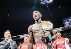  ??  ?? THEMBA GORIMBO: “Anthony believed I will become a champion and I did.” | ROARKE BOUFFE EFC Worldwide