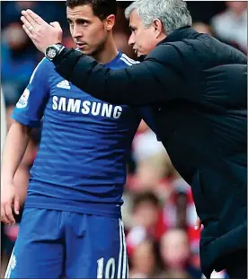  ??  ?? FORGIVEN: Hazard says he is open to playing again for ex-Chelsea boss Mourinho